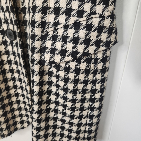 Vintage Oversized Wool Silk Plaid Boyfriend Blazer Jacket Preppy Academia Medium - Picture 2 of 14